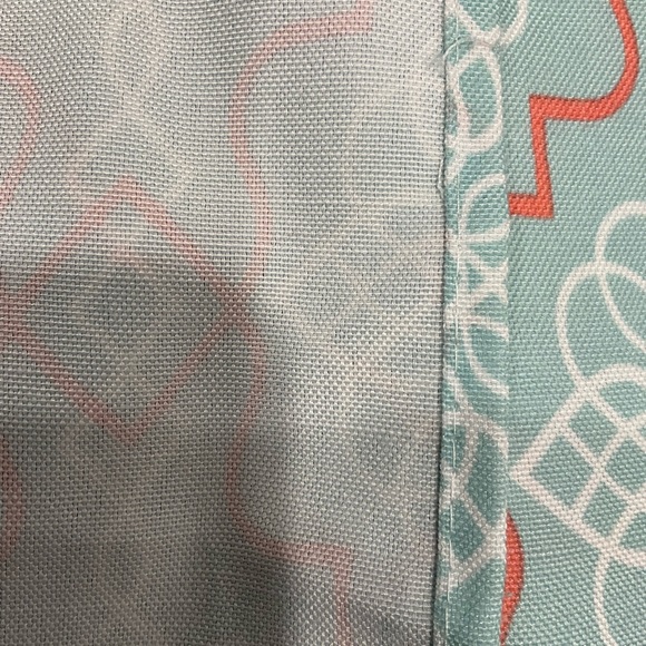 Tablecloth turquoise/peach 116x58wide - Picture 4 of 6